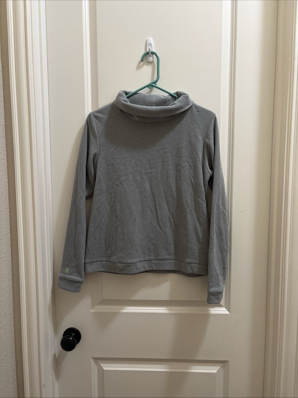 Dudley Stephens Park Slope Fleece Turtleneck Pullover Sweater Gray Size Small